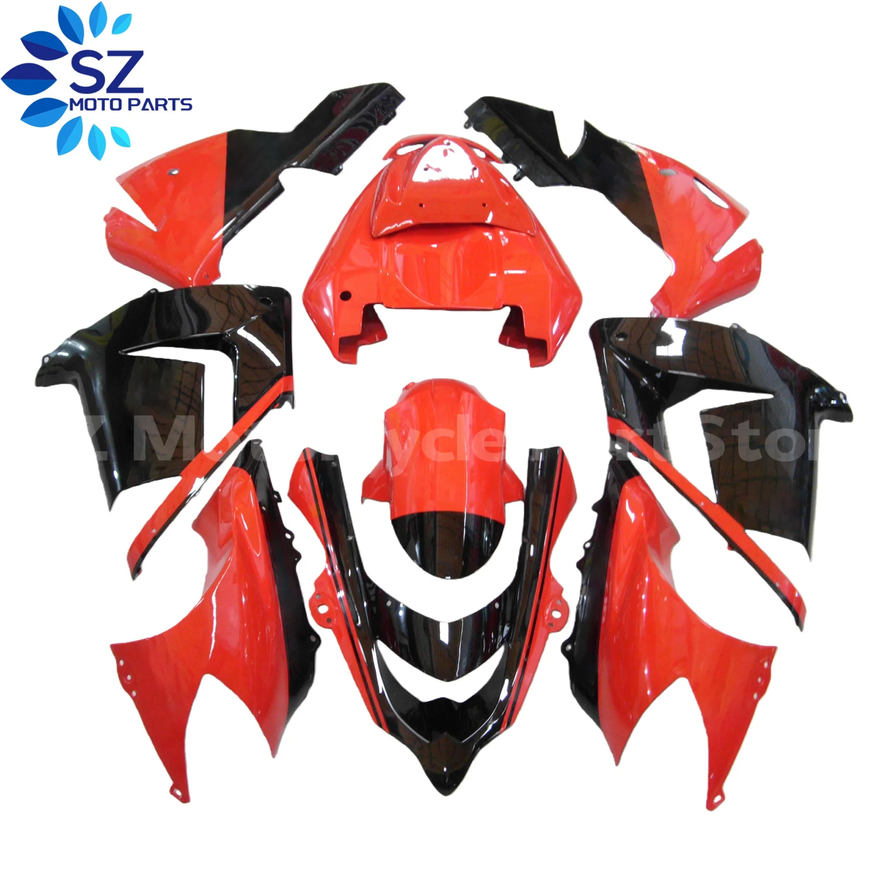 

Motorcycle Fairing Set Body Kit Plastic Fit For Kawasaki ZX-10R Ninja 2004-2005 ABS Injection Bodywork zx10r 636 04-05