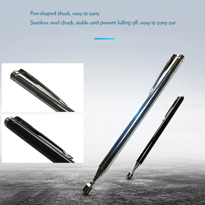 65 см прочный телескопический магнитный захват из нержавеющей стали выдвижной магнитный захват инструмент, 1,5 фунта Магнитная палка с карманным зажимом