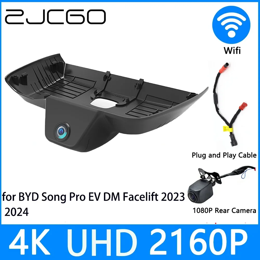 

ZJCGO Dash Cam 4K UHD 2160P Car Video Recorder DVR Night Vision parking for BYD Song Pro EV DM Facelift 2023 2024