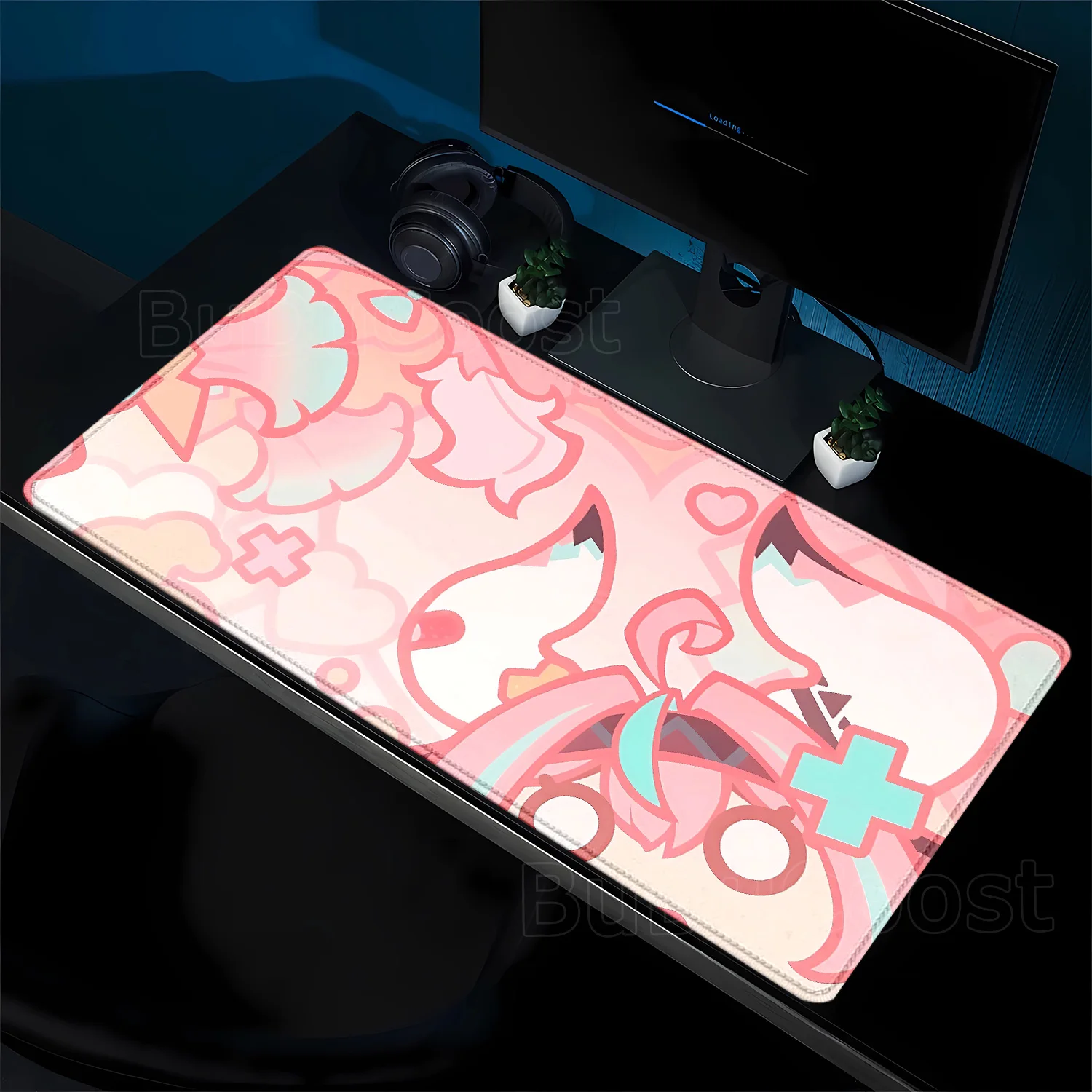 XXL 90x40cm Fantasy Thunder Girl HD Gaming Mouse Pad Non Slip Rubber Stitched Edge Desk Mat For PC Laptop Office Gift