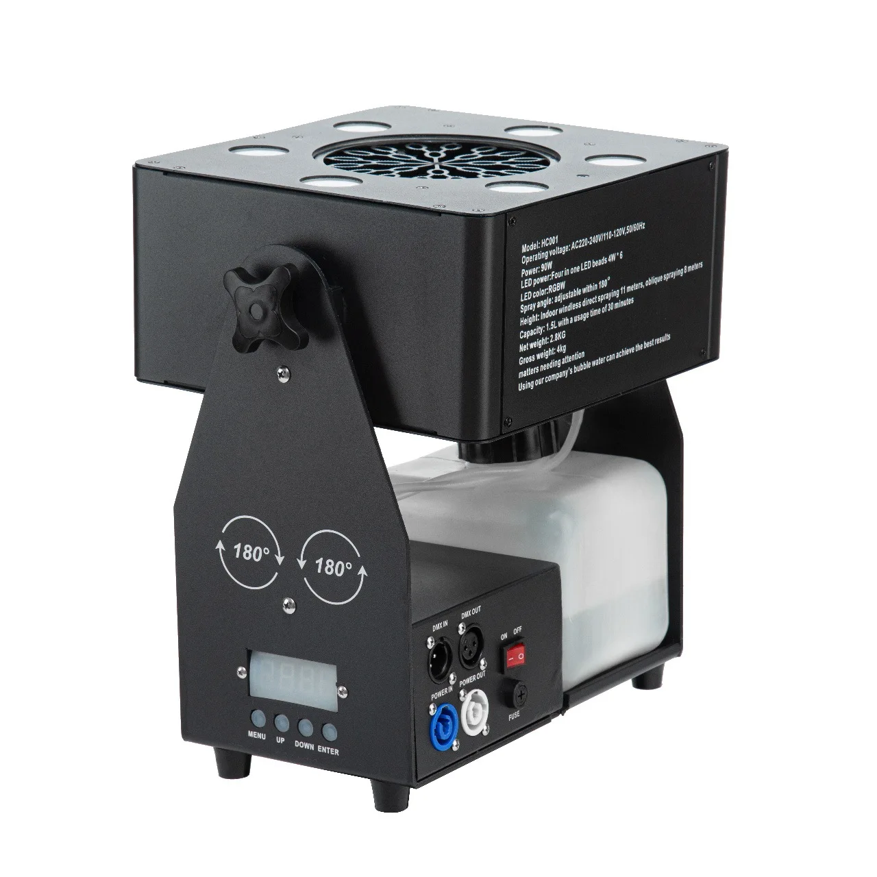 New Stage Special Effects Bubble Machine DMX RGBW LED Light  Outdoor Performance Wedding Party Festival Automatic Bubble Machine