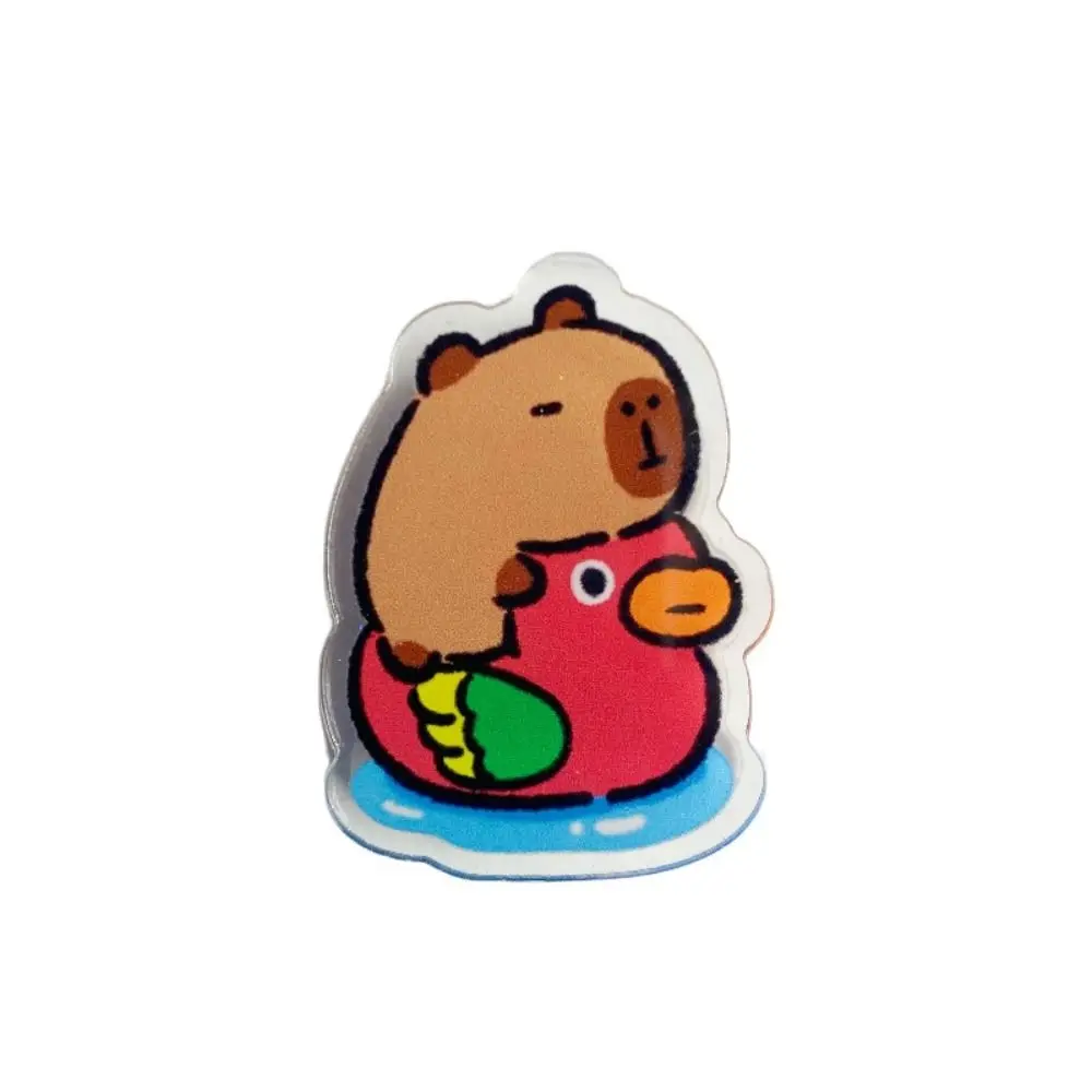Creative Acrylic Capybara PP Clip Gift Cartoon Acrylic Clip Stationery Test Paper Clip Student