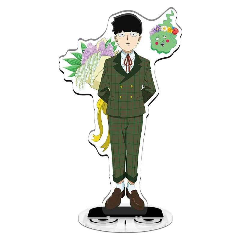 15CM Anime Mob Psycho 100 Acrylic Figure Stand Model Plate Desk Decorations Cartoon Character Festivals Gifts Keychain