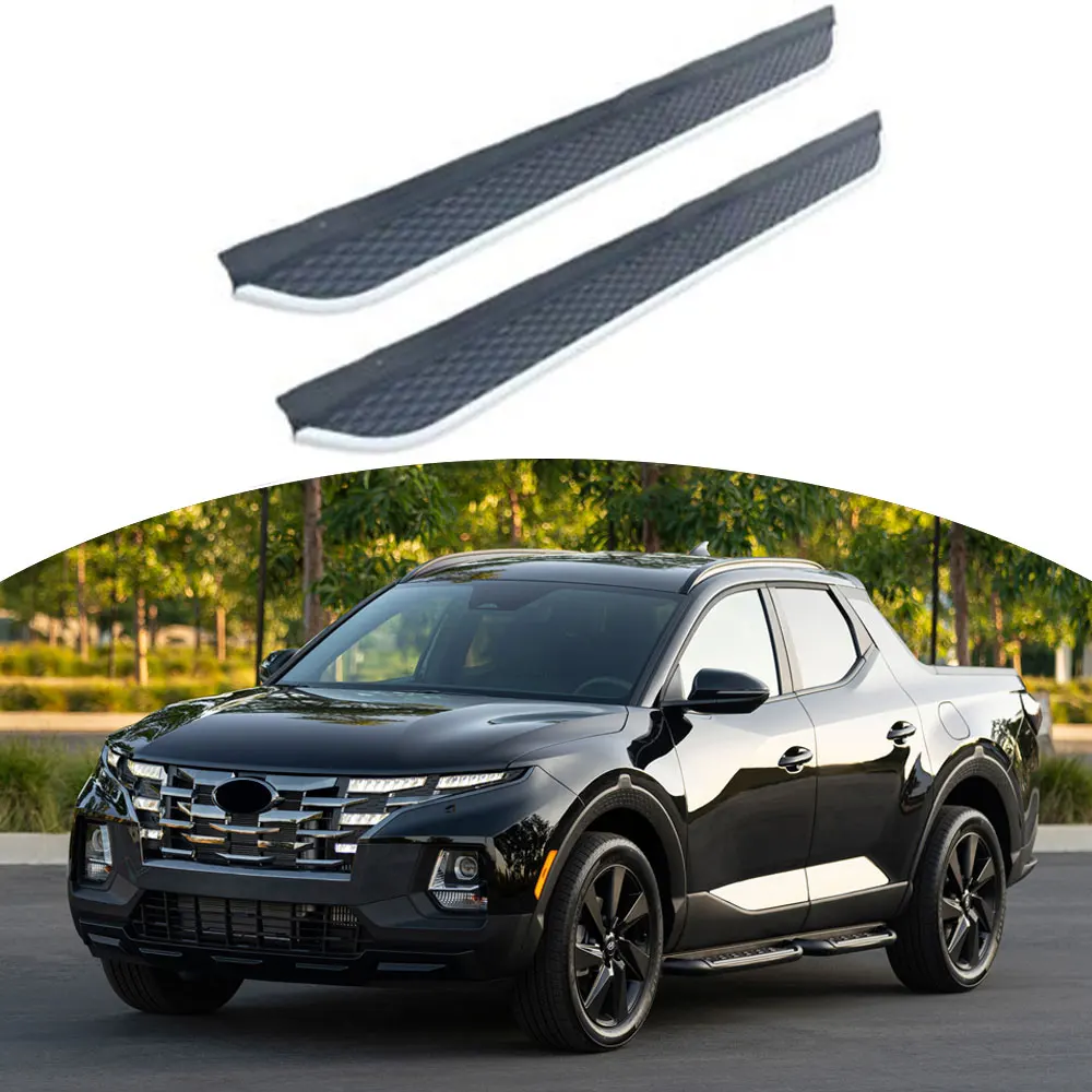 2Pcs Fits for Hyundai Santa Cruz 2022 2023 2024 Fixed Side Step Running Board Nerf Bar