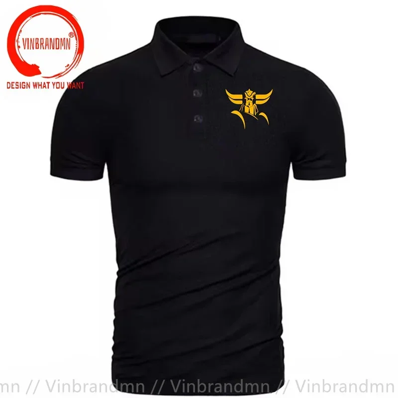 Japan Anime Goldorak Grendizer Mazinger Z Polo Shirt Men Japanese Cartoon Design Polo Shirts Men's Tees Tops Cotton Polo T Shirt