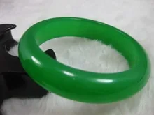 

NATURE BEAUTIFUL GRASS GREEN JADE JADEITE 58-63cm Girl Woman MEN Quartz jewelry 2 pcs Lustrous bracelet