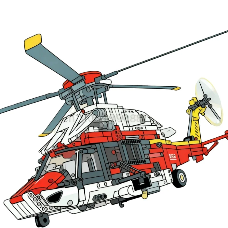 

Новые украшения для строительных блоков модели спасательного вертолета, подходящие для мальчиков и девочек в качестве подарков на Рождество