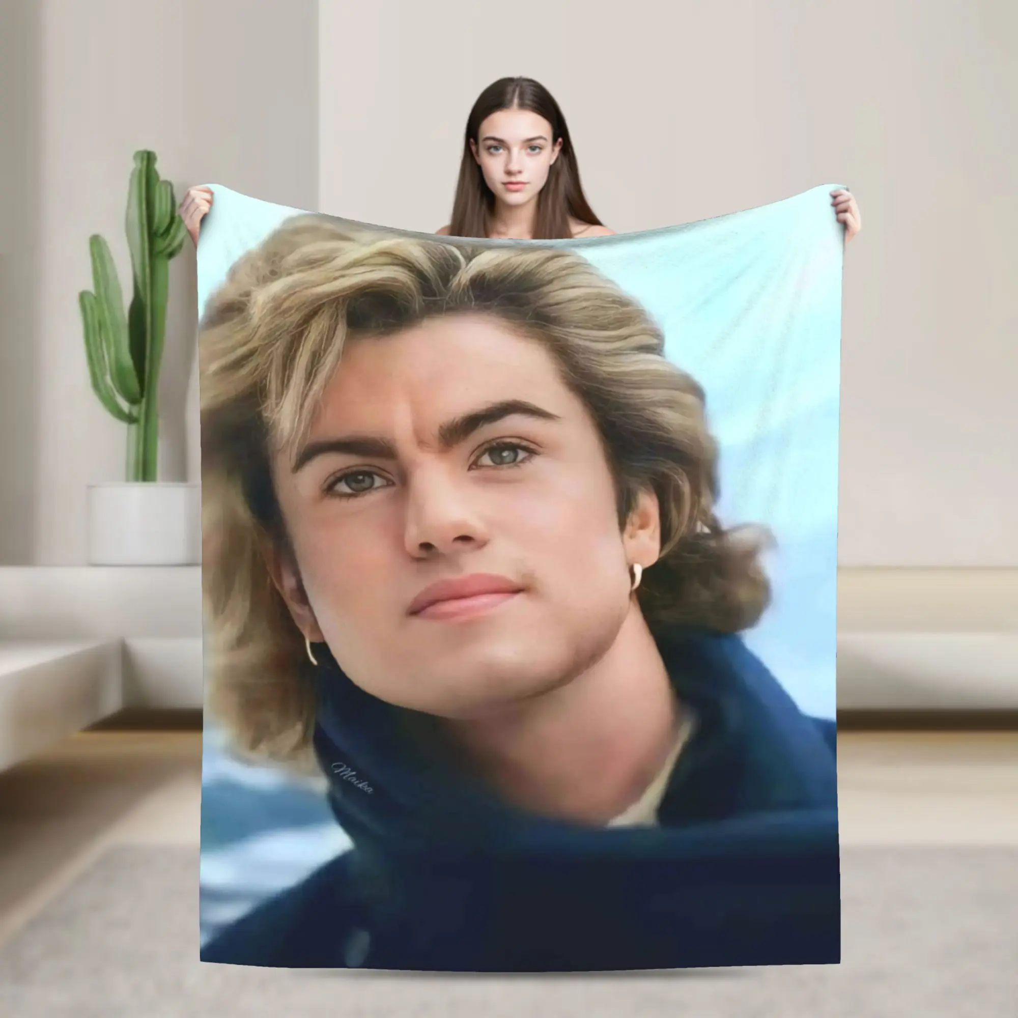 George michae cobertor gráfico quente de pelúcia lance cobertor para meninas meninos quarto flanela colcha capa de cama