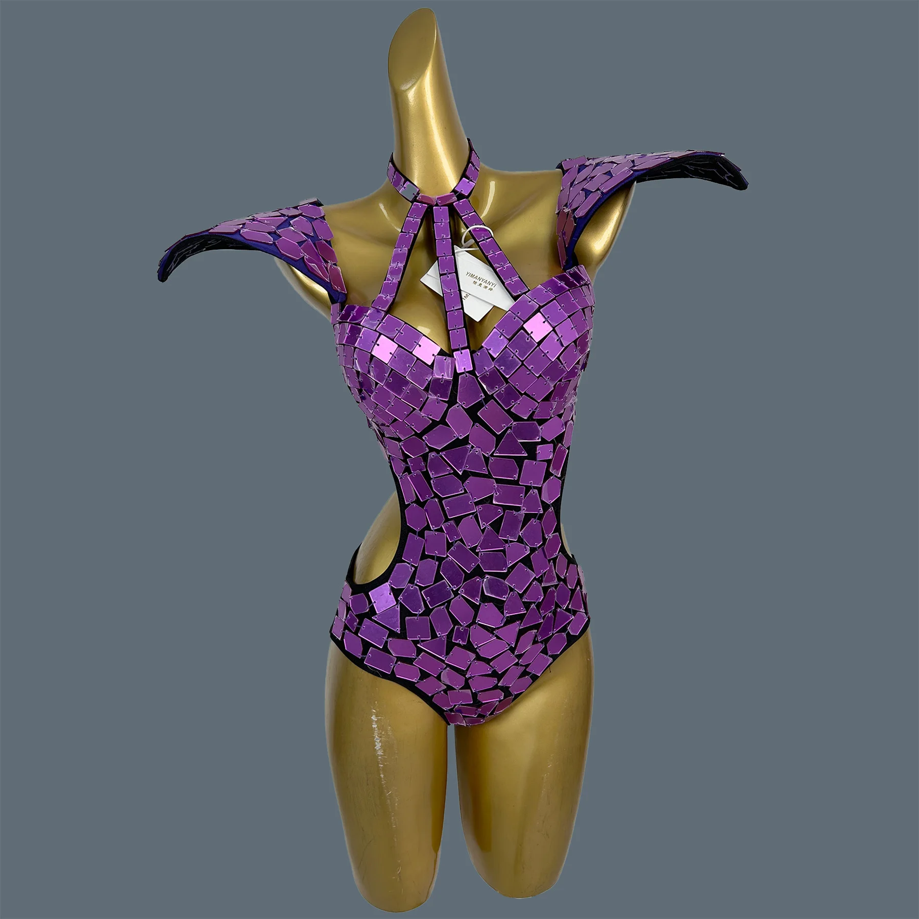 Women Sexy Dance Stage Performance Sequins Bodysuit Female Singer Drag Queen Show Wear Night Club Event Costume Party Outfit