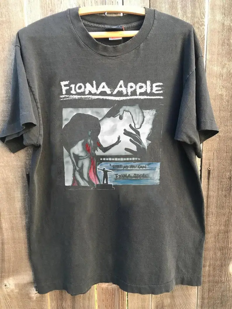 

Женская летняя футболка больших размеров в винтажном стиле Fiona Apple, хлопковая, дышащая, стильная, универсальная, в уличном стиле, оверсайз