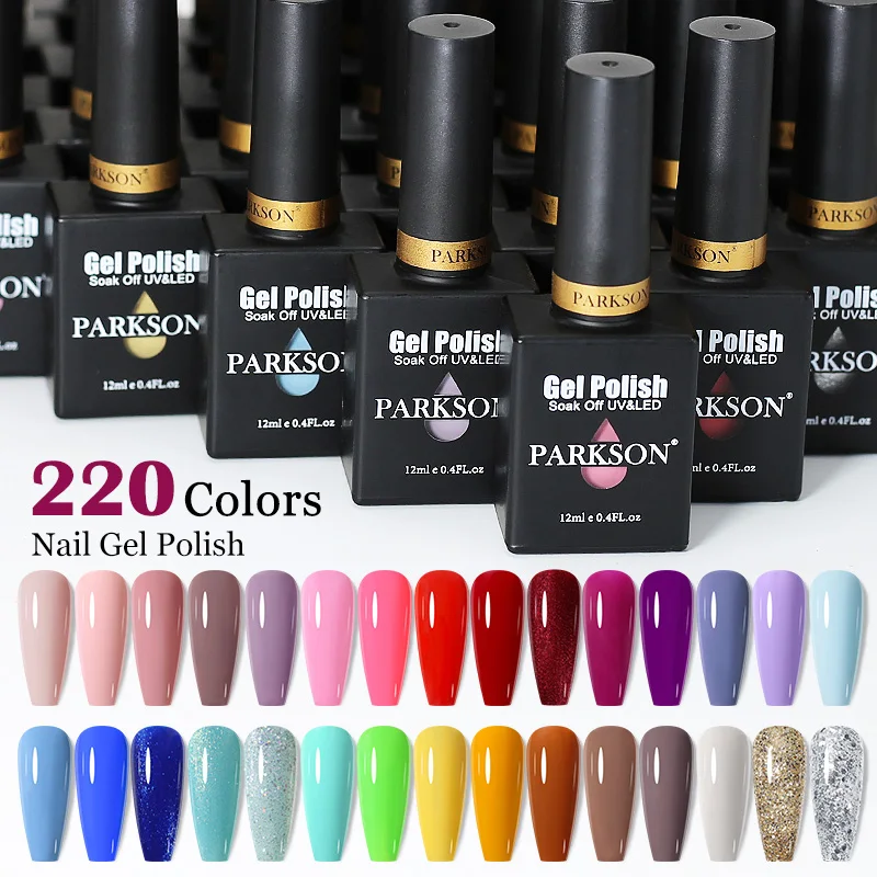 باركسون 280 لون رائجة البيع لون جيل للأظافر البولندية الزجاج زجاجة ورنيش الهجين ورنيش قاعدة معطف نقع قبالة LED مانيكير الفن #4