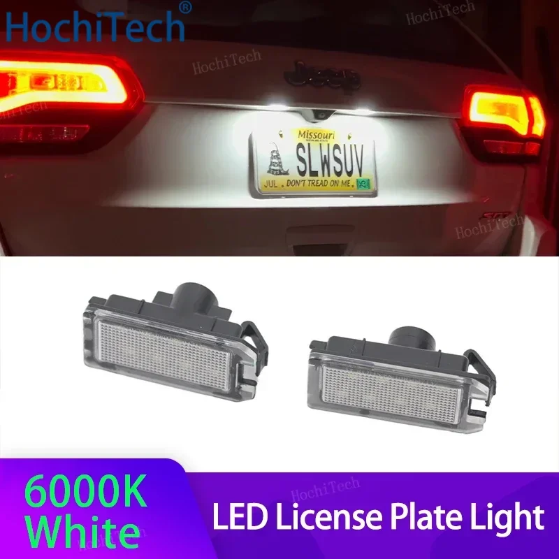 

For Jeep Grand Cherokee Compass Patriot Dodge Viper 2014-2017 Fiat 500 2Pcs LED Number License Plate Light 12V SMD Number Lamp
