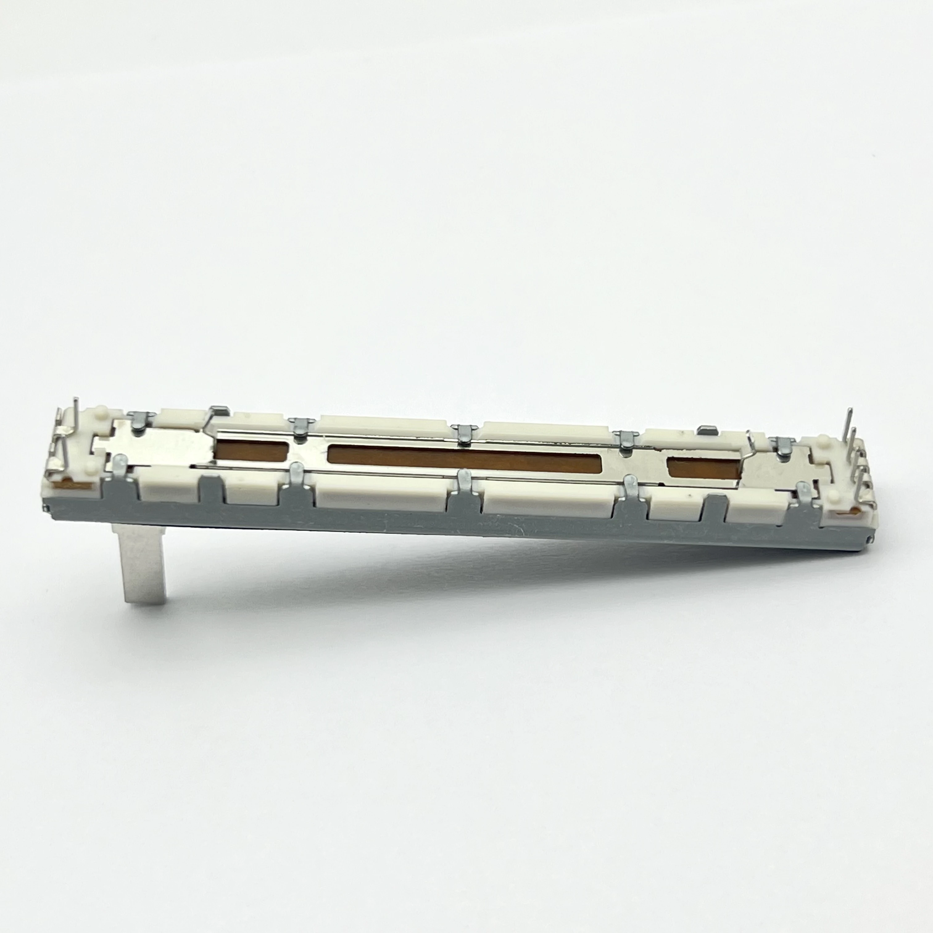 1 PCS original box ALPS 75MM straight slide potentiometer A10KX2 with leather dust shaft length 15MM