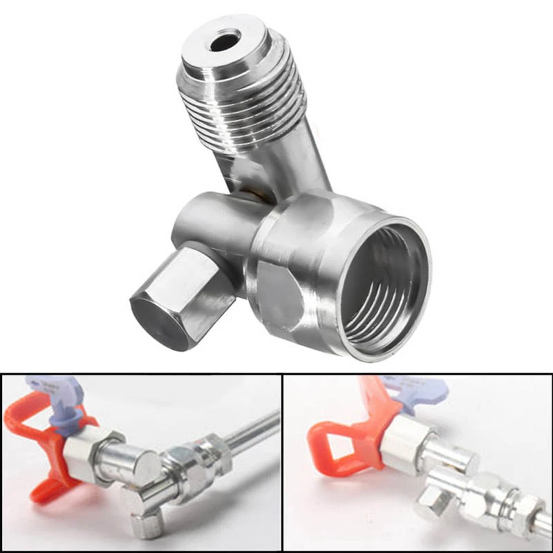 7/8 Inch F/M Universal Thread Swivel Joint metal Adapter Multi-angle rotation Clean Shot Shut Off for Airless Paint Spray Gun