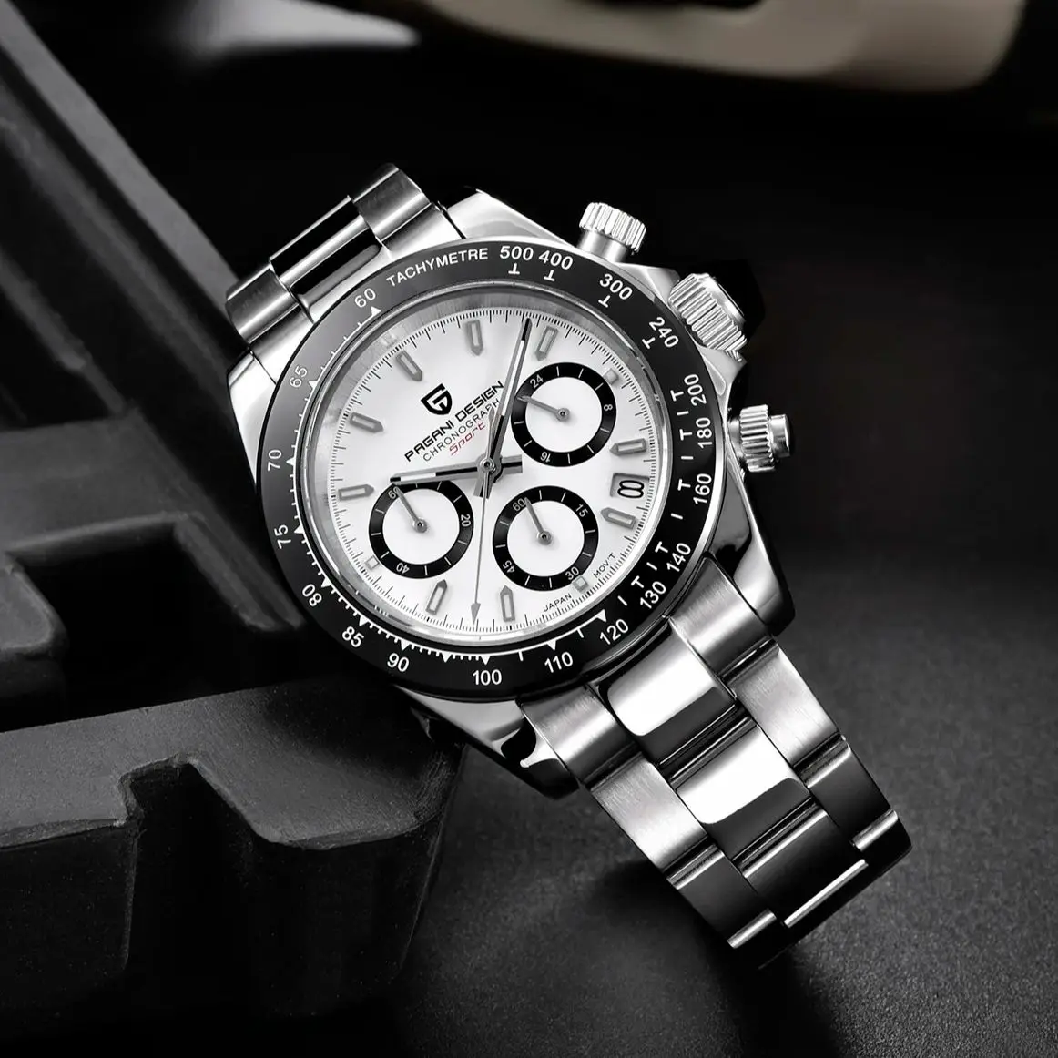 PAGANI DESIGN 2025 جديد ساعات رجالية رياضية كرونوغراف تاريخ تلقائي ساعة كوارتز الرجال AR الياقوت كريستال مقاوم للماء ساعة اليد #3