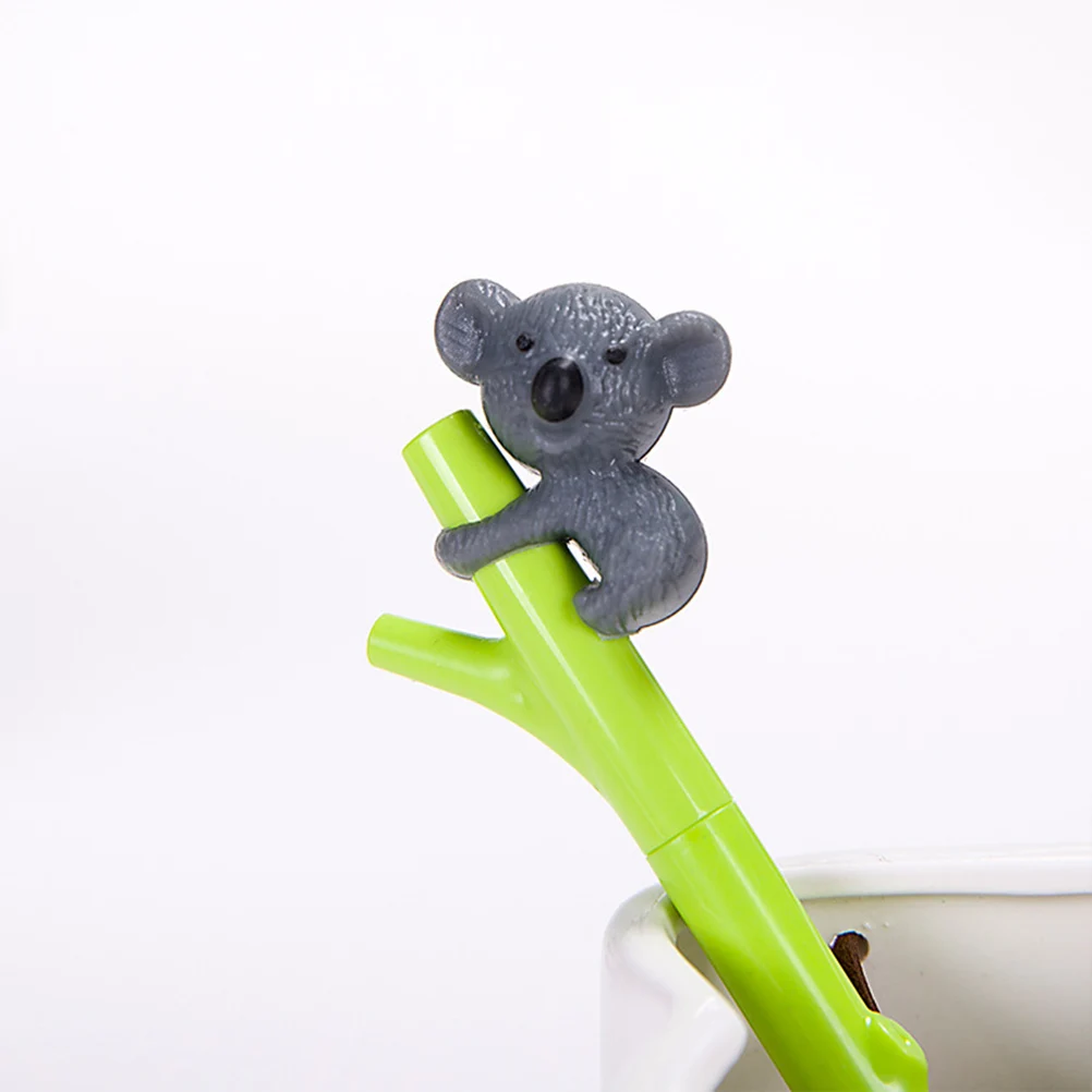 

3 Pcs Bear Pen Cartoon Pen School Office Stationary Supplies (Dark Grey, Khaki and Light Grey)