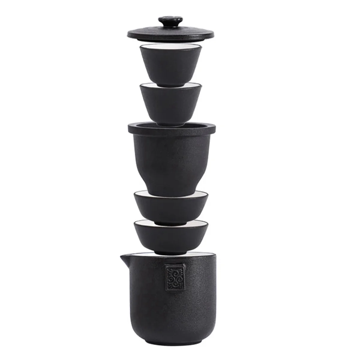 

Фарфоровые чайные наборы, портативный простой дорожный чайник для путешествий на открытом воздухе и в машине, набор керамических чайных чашек, чайный инфузор