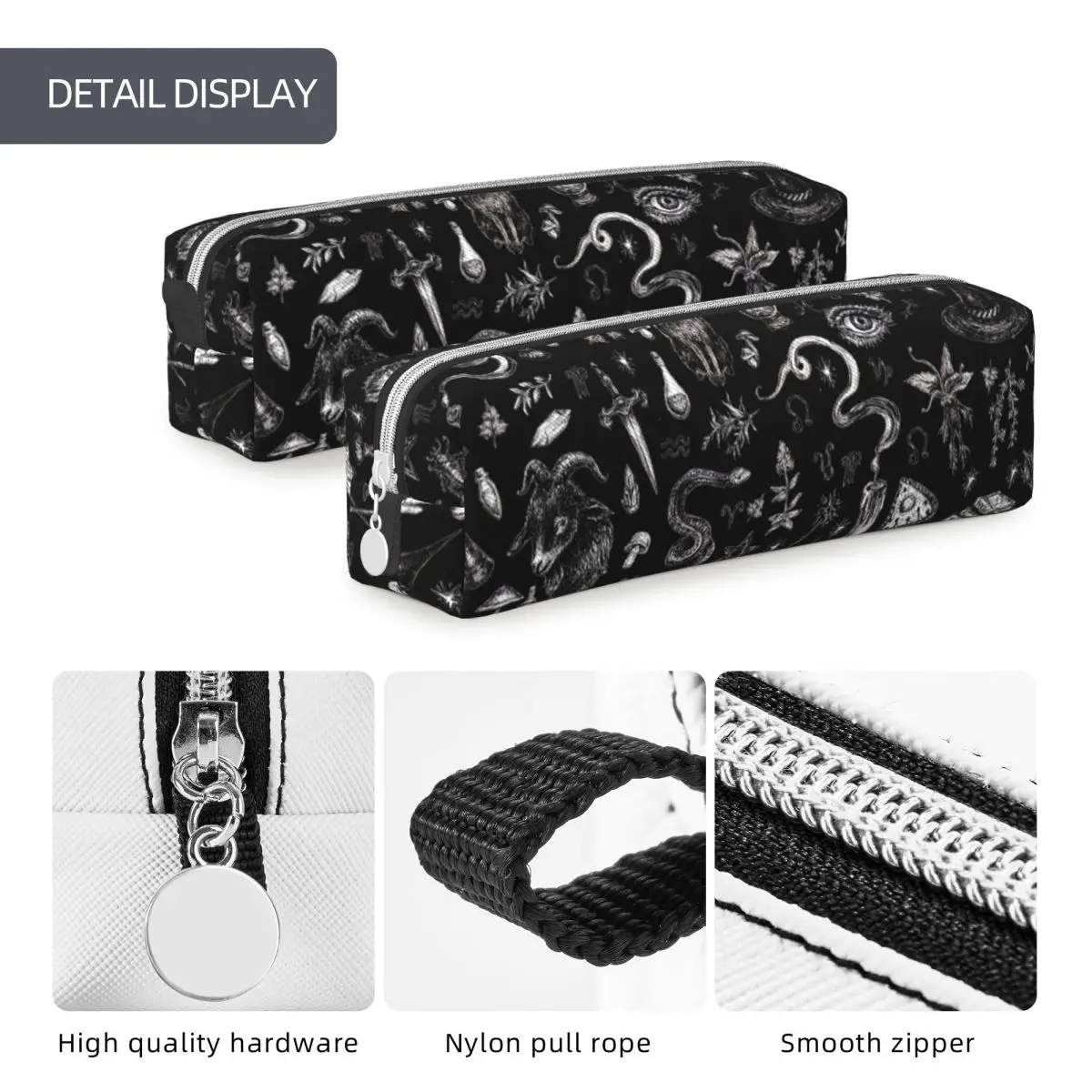 Bella strega di vancouver In astuccio per matite di stregoneria nera Goth Witchy Pencilcases portapenne per forniture per studenti cancelleria