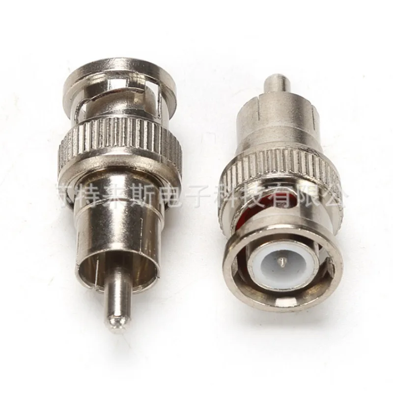 2pcs RCA Male to BNC Connector  Adapter  CCTV Surveillance ip Camera video balun poe splitter Security System plug