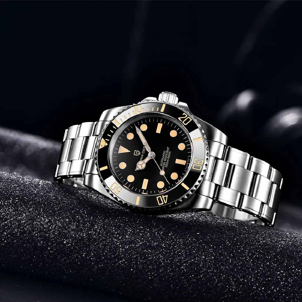 PAGANI تصميم الرجال ساعة اليد الميكانيكية السيراميك الحافة NH35 ساعة أوتوماتيكية الياقوت الفولاذ المقاوم للصدأ 200 متر مقاوم للماء Reloj Hombre