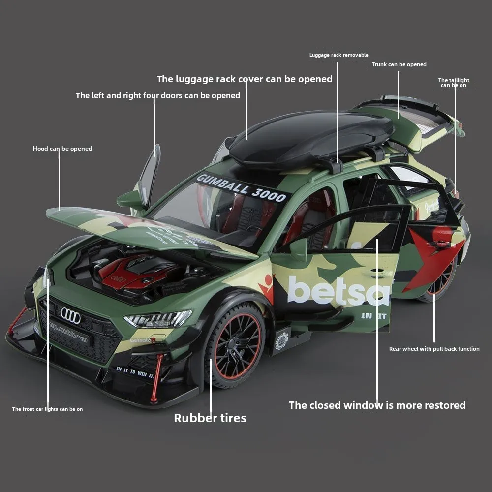 Audi RS61:24 Model DTM Modified Simulation Alloy Car Model Sports Car for Children Toy Boy