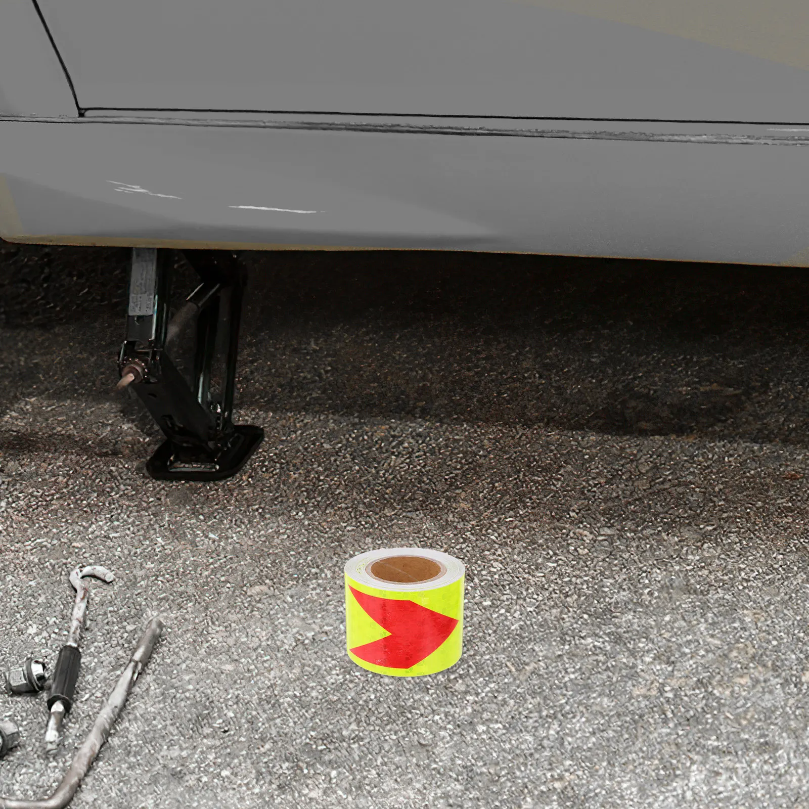 Reflective Tape Car Stickers Roll Arrow Pattern High Visibility Adhesive Safety Warning Tape for Trailers Trucks Boats Outdoor