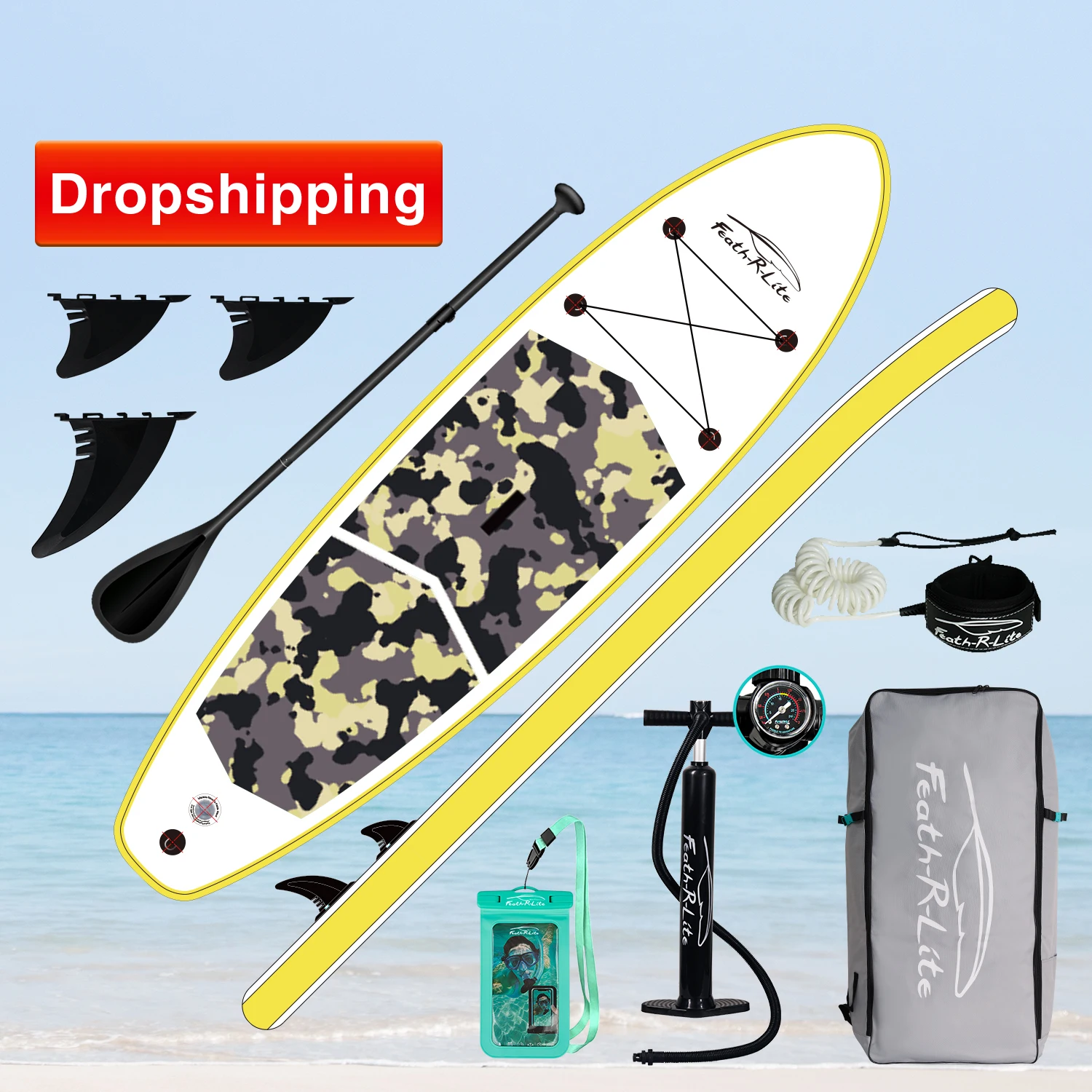 

Inflatable Stand Up Paddle Board 320x78x15cm Waterproof SUP with Pump Full Accessories Racing SUP for Adult Speed Lover