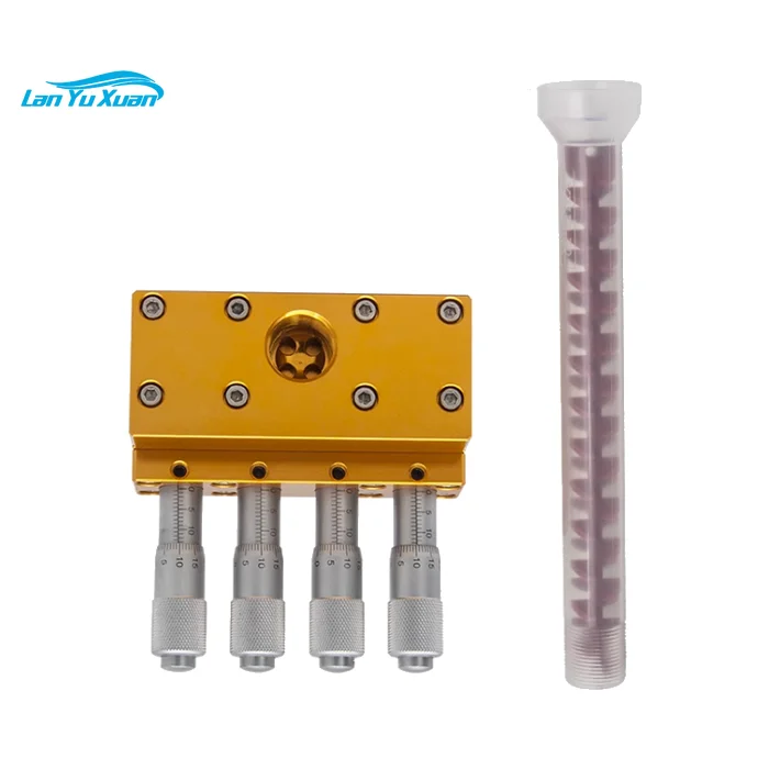 glue splitter four-way split dispensing valve mixed glue split with micrometer scale