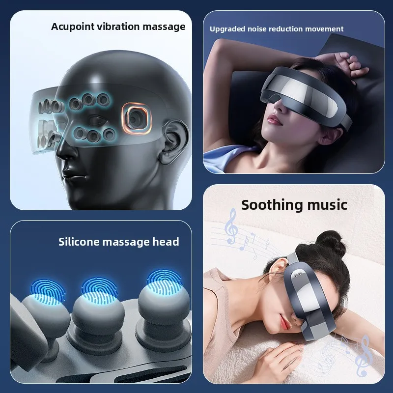 Dispositivo de protección ocular transfronteriza, masajeador ocular para aliviar la fatiga, compresa fría y caliente, máscara de ojos de vapor, vapor inteligente