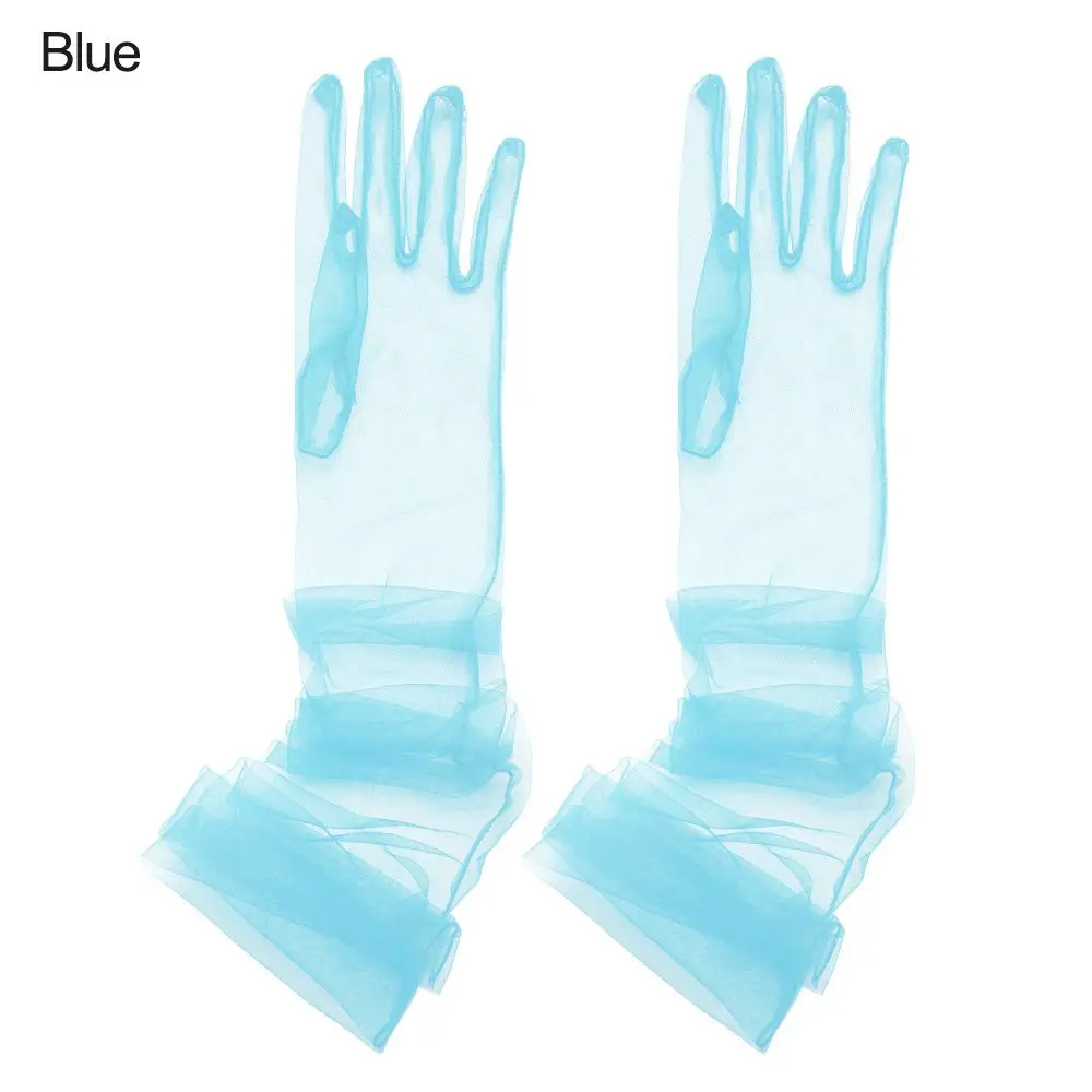1 Pair Long Finger Evening Prom Decor Clothing Accessories Party Dress Bridal Gown Mittens Tulle Gloves Wedding Bridal Gloves