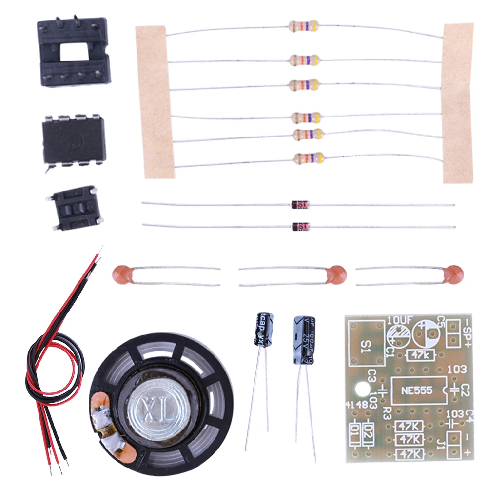 NE555 Chip Doorbell Suite Electronic Production Door Bell DIY Kit Ding Dong Doorbell PCB Welding Laboratory