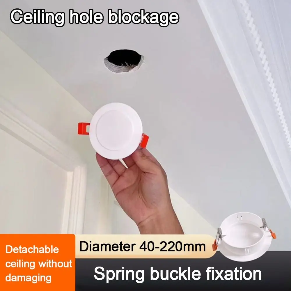 Creative Plastic Wall Hole Cover Round Snap-on Reserved Drill Hole Cap Various Size Air Conditioning Hole Cover