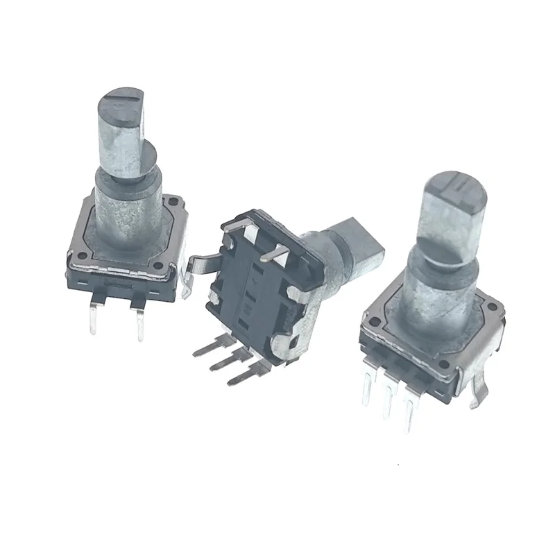 1pcs Janpan  09 JIE DA CD Chevrolets 360 Rotary Encoder Switch EC11 With Push Switch 30 Position 5pins 15MM Half shaft