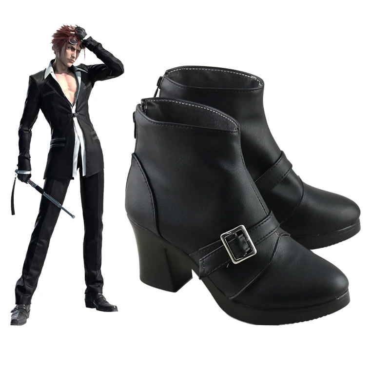 Final Fantasy VII FF7 Reno Shoes Cosplay Turks Men Boots