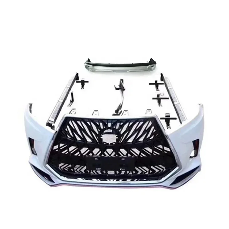 Auto Bumpers Voor Highlander 2015-2020 Upgrade Lx570 Stijl Auto Lichaamsdelen Voor Achter Lip Side Rokken En Grille customcustom