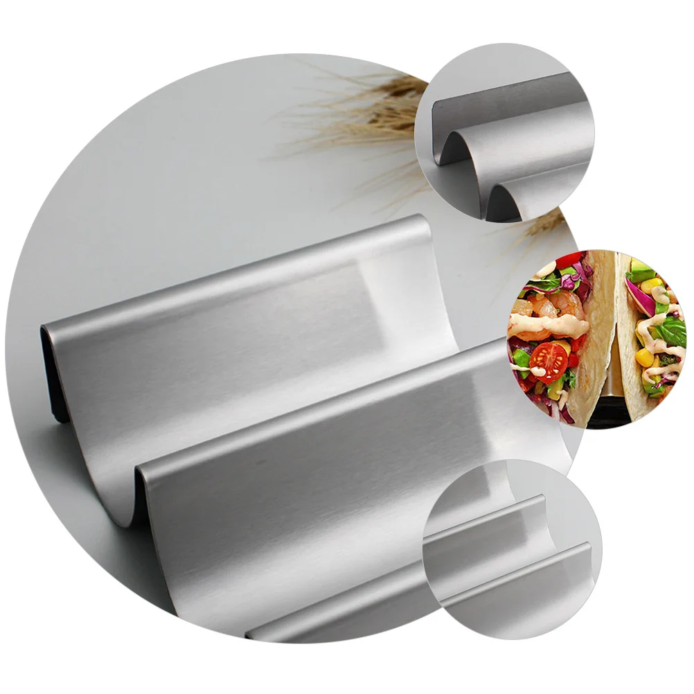 

1Pcs Mexican Taco Rack Stainless Steel Thickened Taco Holder for Home Party Food Display Stand Mexican Pancake Stand