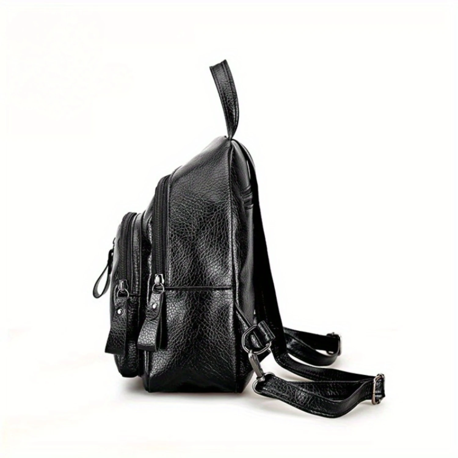 1pc レディースファッションバックパック、カジュアルスタイル PU レザーデイパック、調節可能なストラップ付き軽量トラベルショルダーバッグ