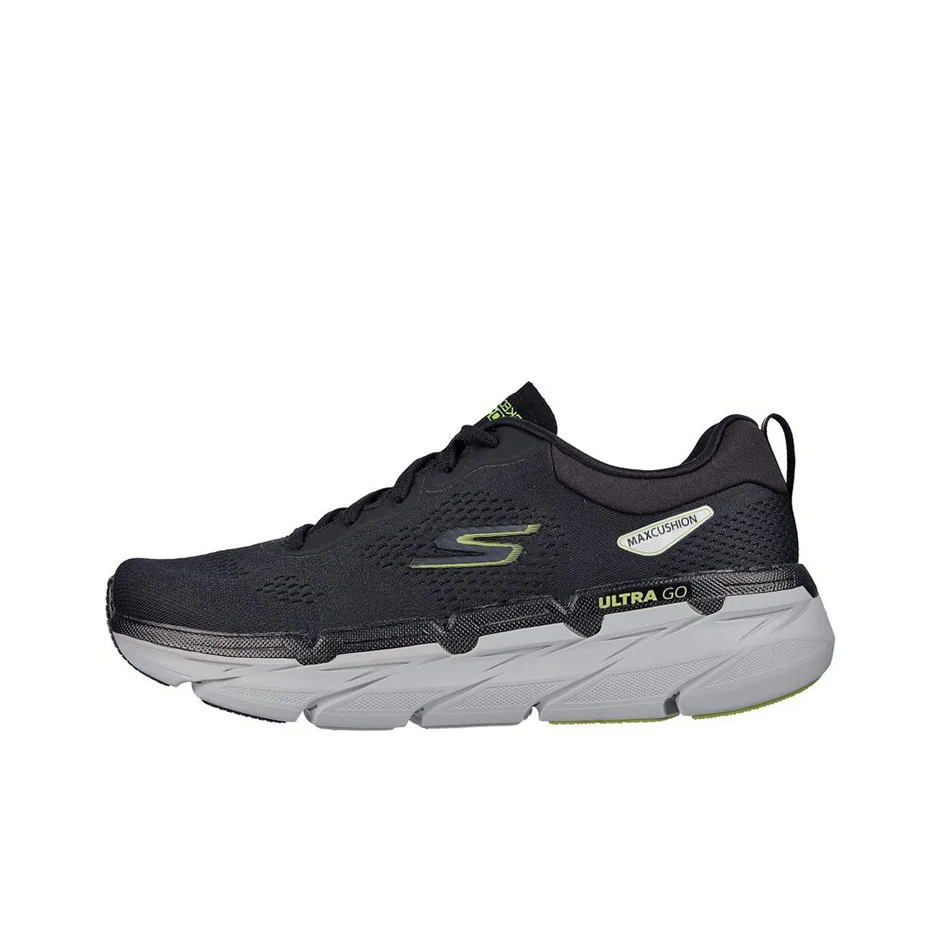 Skechers Max Cushioning Low top Running Shoes Men's Black 220068-BKLM