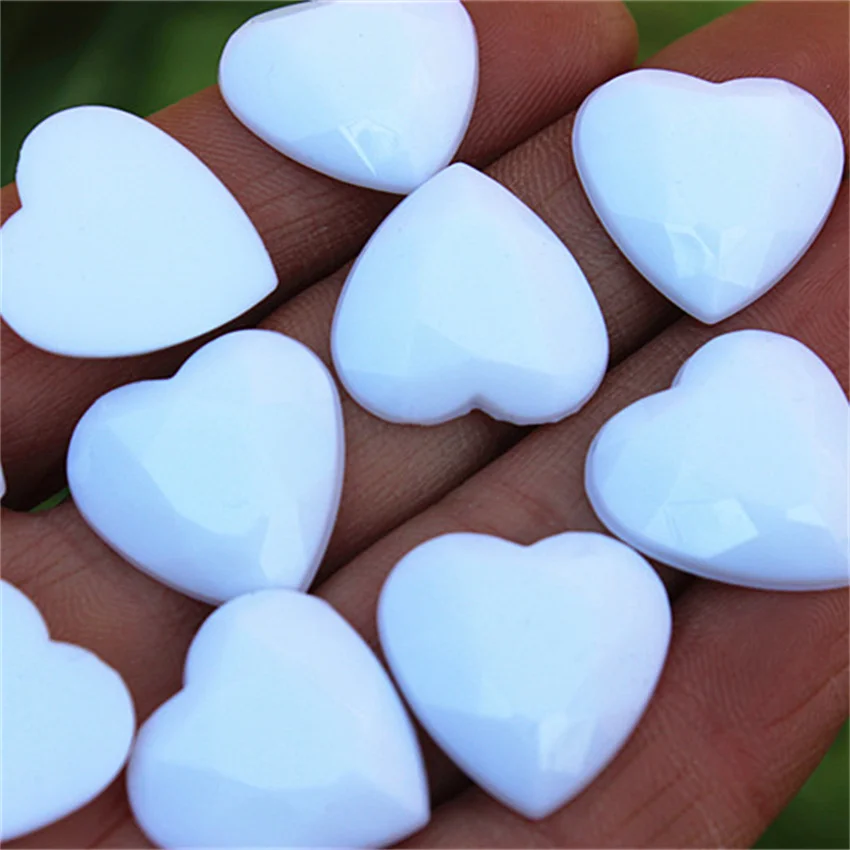 Micui 20pcs 20mm Heart Acrylic Rhinestones Flat Back Stones rhinestones Crystal for clothing crafts Decorations DIY MC644