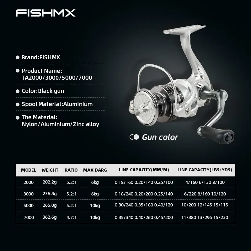 FishMX Spinning Fishing Reel Ultralight Max Drag 10kg Spinning Reel for Carp Pike Bass Fishing Coil image 4
