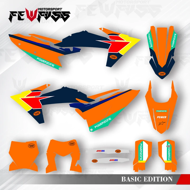 

Графические наклейки Fewfuss, наклейки для мотоцикла, фон на заказ для KTM 125 250 300 350 450 2023-2025 SXF 2024-2026 EXC 005