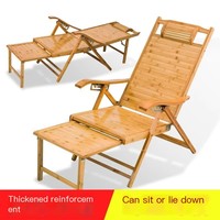 Bamboo Recliner Folding Lunch Chair Single Bed Beach Napping Chair Adult Balcony Sillas Plegables De Playa Sillon Plegable