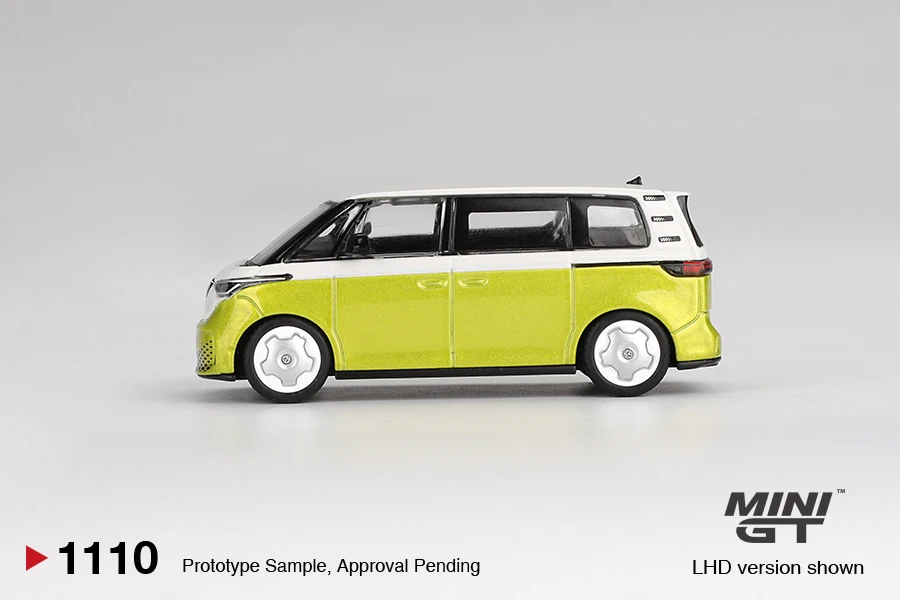 รถโมเดลโลหะผสม MINIGT 1/64 Volkswagen ID.Buzz สีขาวลูกกวาด รุ่น MGT01110-CH ของเล่นเด็กผู้ชาย