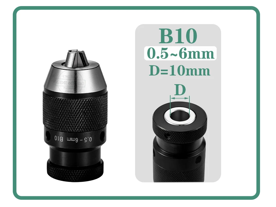 GDR B10 B12 B16 B18 B22 Bohrfutter-Spannzange, selbstspannender Werkzeughalter APU APU13 0-0,6 1-13 1-16 Werkzeughalterhalterung Werkzeugspannzange – Detail 13