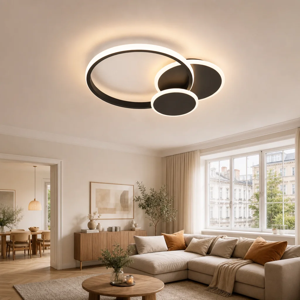 32W Moderne Runde LED-Deckenleuchte 3000K 4500K 6500K 3 Farben mit Speicherfunktion Deckenlampe für Wohnzimmer Schlafzimmer Zuhause 220V