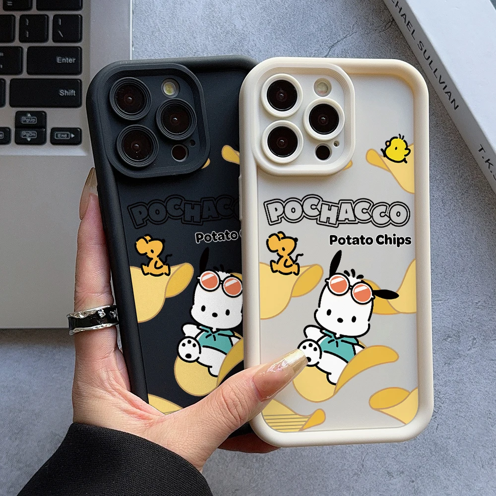 Dog Pochacco Phone Case for Oppo Realme C67 C65 C63 C55 C53 C35 C33 C21Y 12 11 Pro Plus 4G 5G Soft TPU Ladder Cover