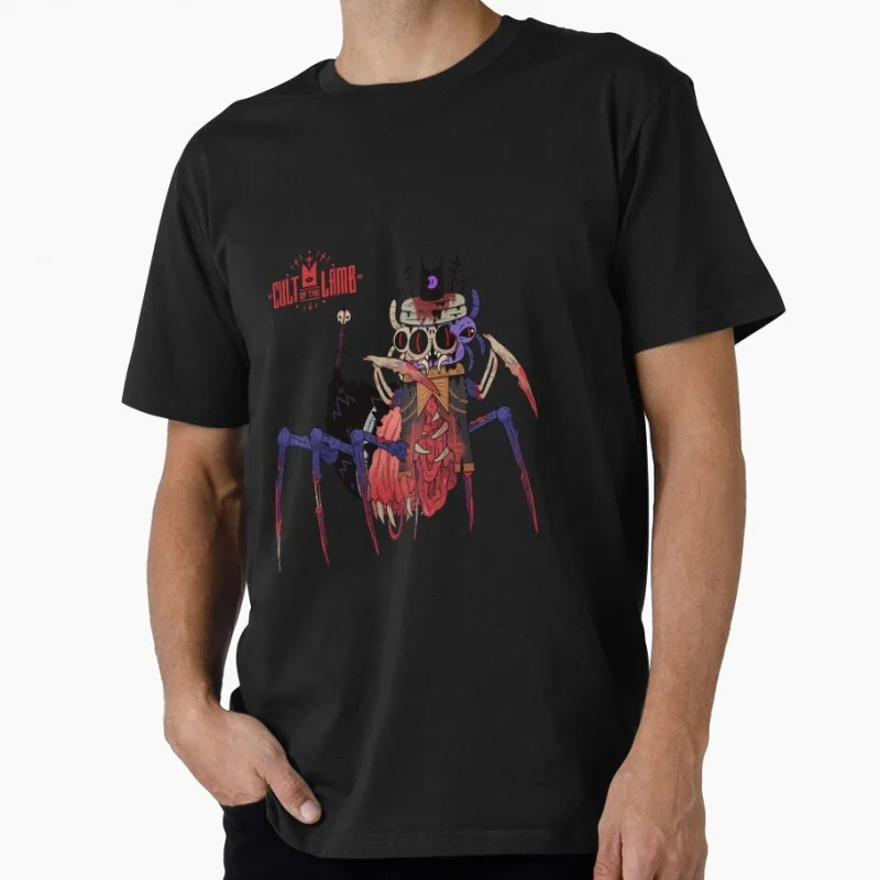 Cult of the Lamb High-Rez Shamura gift t shirt for gamer Short Sleeve Cute animals Cartoon Graphic clothes All size tops S-6XL