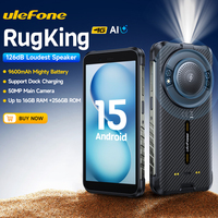 【2025 New】Ulefone RugKing 4G Rugged Smartphone Android 15 Up to 16GB+256GB 9600mAh NFC  50MP Main Cam Loud Speaker Waterproof