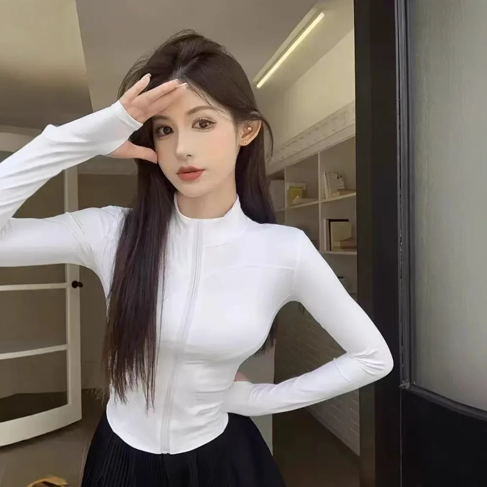 

2025 New Summer Ice Silk Sunscreen Clothing Slim Stand-up Neck Sports Jacket