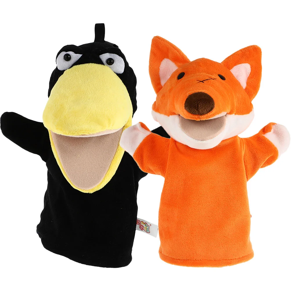 

2 Pcs Animal Puppet Puppets for Babies Hand Movable Toddlers Kids Educational Toys 3+ Year Old Plush Child